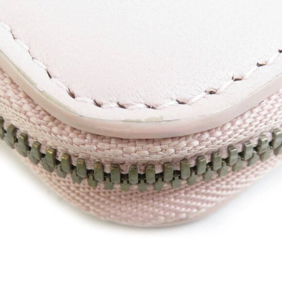 Auth BALENCIAGA Zip Around Long Wallet Light Pink Leather - Picture 5 of 8